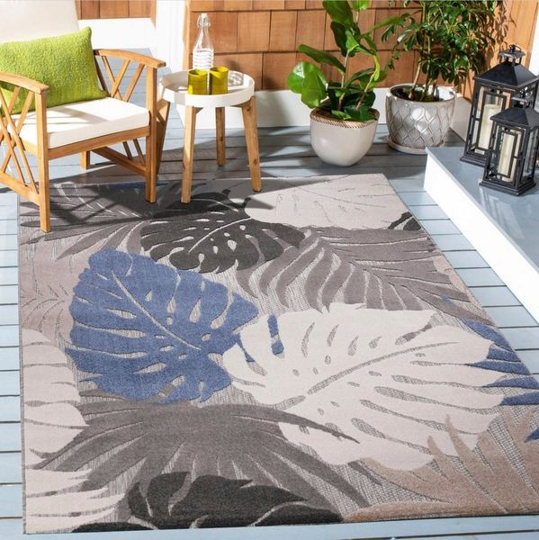 Sanat Teppich Floral Outdoor, rechteckig, Höhe: 6 mm, In- und Outdoor geeignet, florales Design, Balkon, Terasse