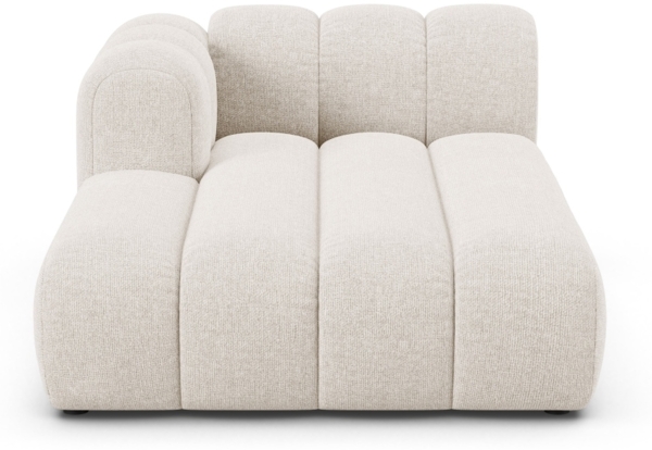 Micadoni Recamiere Lupine 2-Sitzer Links Chenille Eden Helles Beige