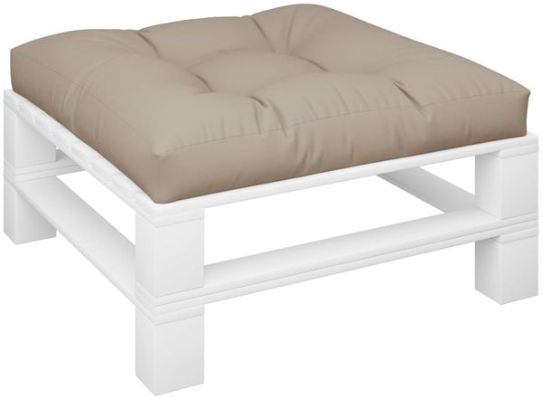 vidaXL Palettenkissen Taupe 80x80x12 cm Stoff 360499 Bild 3