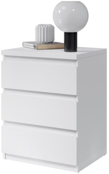 Nachtkommode >Olli< in Weiß - 45x61x38cm (BxHxT)