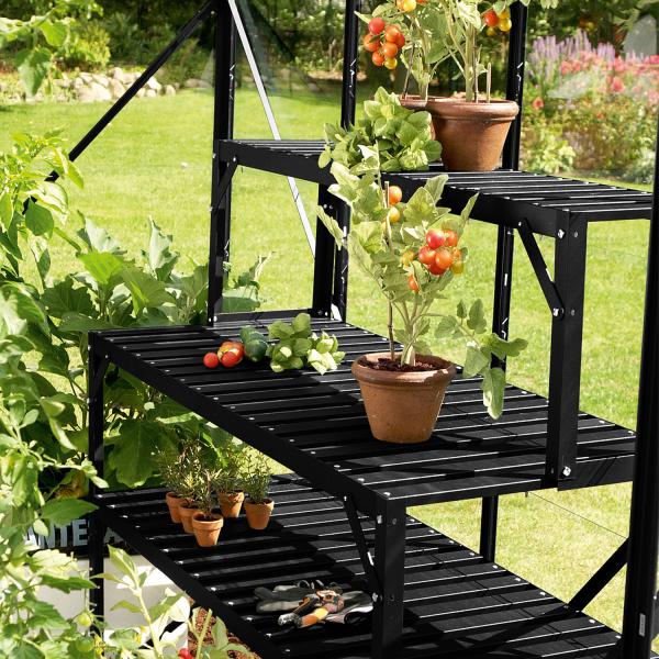 Vitavia Aluminium-Tischaufsatz, 121 x 28 x 39cm, schwarz