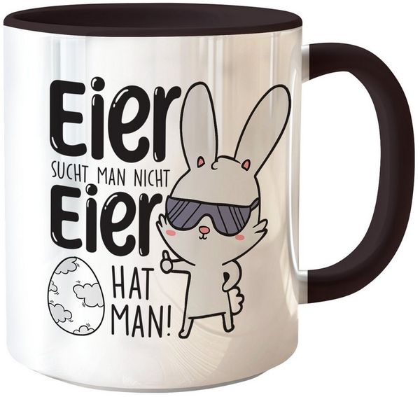 Giftandprint Tasse Osterdeko Ostern Geschenk Kaffeetasse Teetasse, 1-tlg, Keramik Tassen, Ink. Geschenkbox, Lustig Spruch Ostergeschenk, Osterdeko