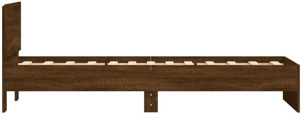 vidaXL Bettgestell ohne Matratze mit Kopfteil Braun Eiche 75x190 cm 838665 Bild 6