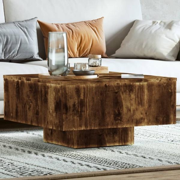 vidaXL Couchtisch Räuchereiche 60x60x31,5 cm Holzwerkstoff 815837