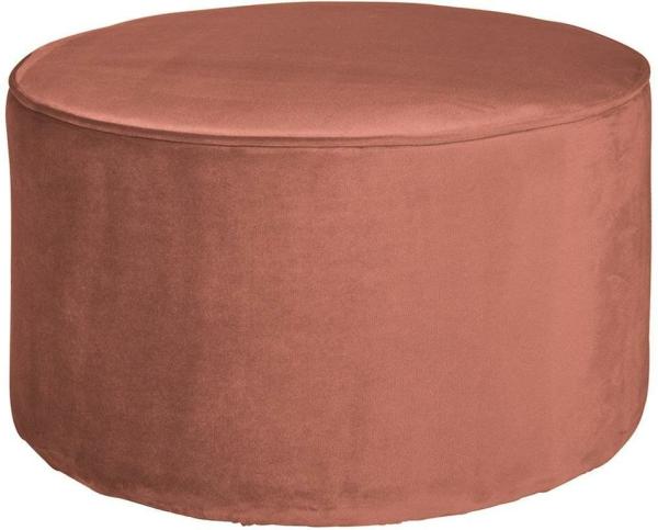 Hocker Sara Samt, Ø 60cm Rosa