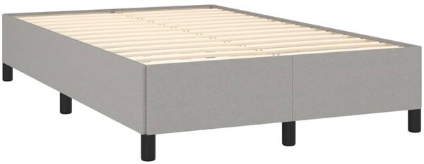 vidaXL Boxspringbett mit Matratze Hellgrau 120x190 cm Stoff 3269888 Bild 4