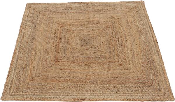 carpetfine Teppich Nele Juteteppich Naturfaser, rechteckig, Höhe: 6 mm, geflochtener Wendeteppich aus 100% Jute, quadratisch und als Läufer