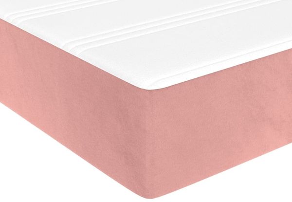 vidaXL Taschenfederkernmatratze Mittel Rosa 100x200x20 cm Samt 347753 Bild 5