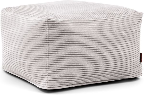 Sitzsack ‘Softbox‘, Bezugstoff - Waves, 100% Polyester, White Grey, 40x70x70 cm.