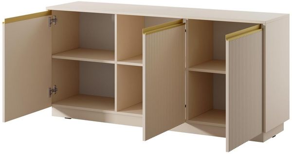 Compleo Kommode elegant GLAM, Breite: 153,4 cm, Fronten gefräst