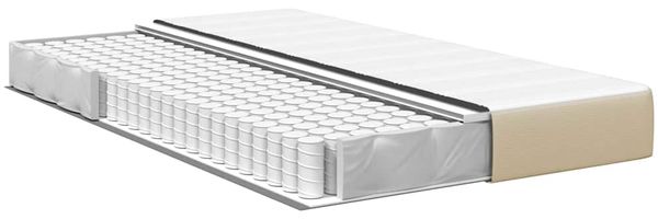 vidaXL Bettmatratze mit Matratze Salbei 120 x 200 cm Stoff 42008285 Bild 4