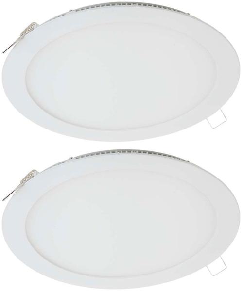 2er Set LED Einbau Panel, 800 Lumen, Neutralweiß, D 14,5 cm