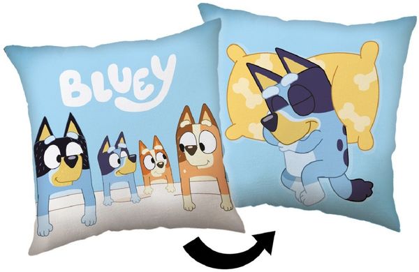Bluey Kopfkissen (1 Stück) Premium Dekokissen mit beidseitigem Digitaldruck