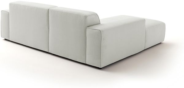 KAWOLA Sofa RANI Ecksofa Feincord silber Recamiere links 71 x 189 x 228 cm Bild 5