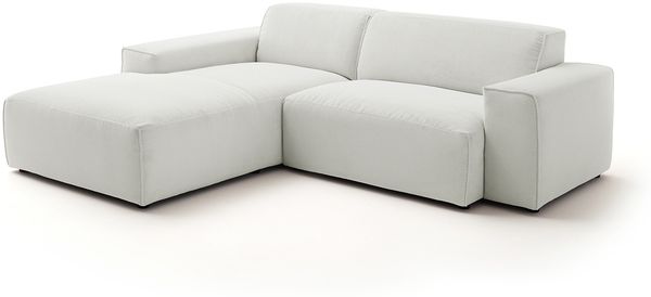 KAWOLA Sofa RANI Ecksofa Feincord silber Recamiere links 71 x 189 x 228 cm Bild 3