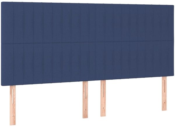 Boxspringbett mit Matratze Stoff Blau 160x200 cm Bild 6