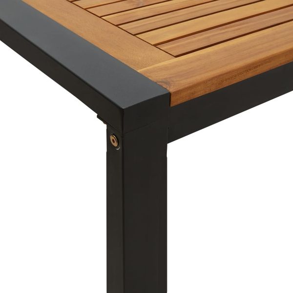 Gartentisch, Balkontisch mit Gestell U-Form 180 x 90 x 75 cm Akazie Massivholz Bild 6