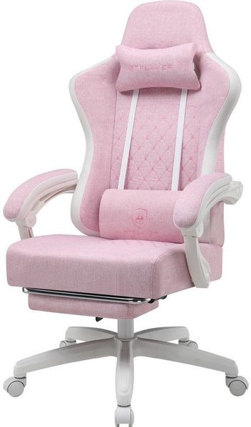 GTPLAYER Gaming-Stuhl Ergonomischer Gaming Sessel Schreibtischstuhl mit Stoffoberfläche (Pacekung), Federsitzkissen