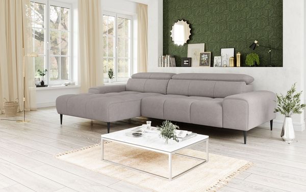 COTTA Ecksofa Theo L-Form, B: 290 cm, mit Kopfteilverstellung, optional Sitztiefenverstellung