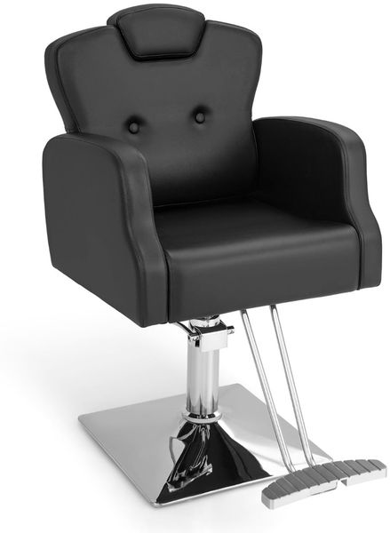 Friseurstuhl mit Kopfstütze & Rückenlehne & Hydraulikpumpe Höhenverstellbarer Salonstuhl