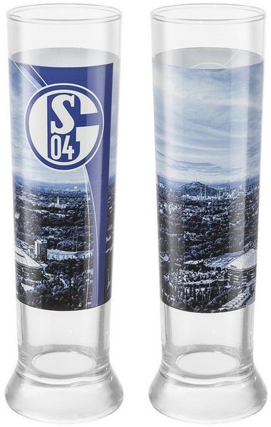 FC Schalke 04 Bierglas Pilsstange 2er-Set, 2-tlg, Glas