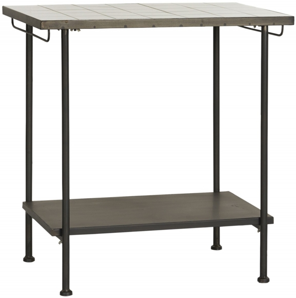 Fliesentisch Tisch Beistelltisch Arbeitstisch Metall Fliesen Ib Laursen 31075-25