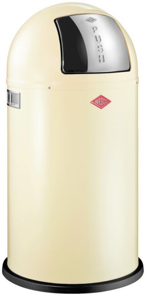 Wesco 'Pushboy' Mülleimer mit Klappdeckel, 50 Liter, Stahlblech, Cool Grey Bild 7