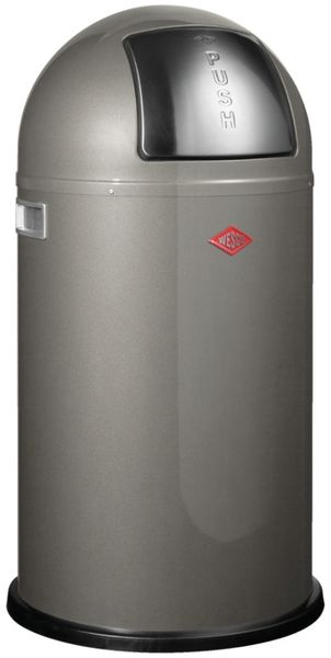 Wesco 'Pushboy' Mülleimer mit Klappdeckel, 50 Liter, Stahlblech, Cool Grey Bild 6