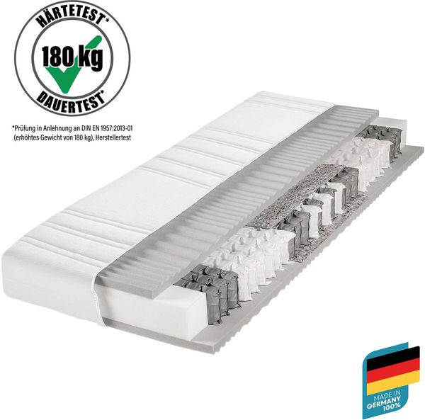 Taschenfederkernmatratze BodyMax, Beco, 22 cm hoch, komfortable Matratze in 90x200, 140x200 cm und weiteren Größen
