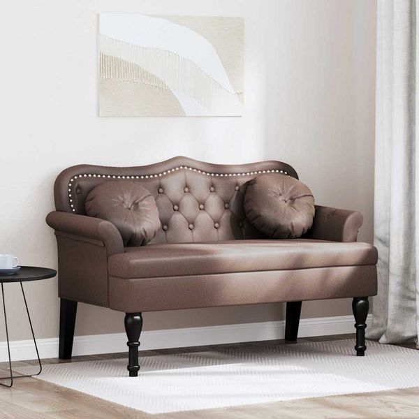 vidaXL Chesterfield Bank Braun 120,5 x 65 x 75 cm Kunstleder 42019281
