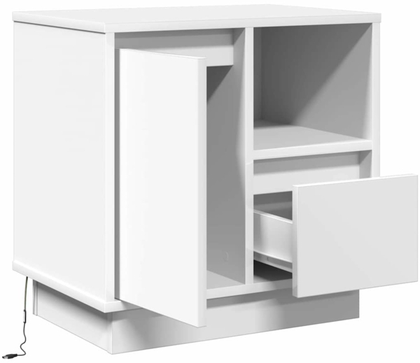 vidaXL Nachttisch mit Schubladen Weiß 50 x 34,5 x 50 cm Holzwerkstoff 869578
