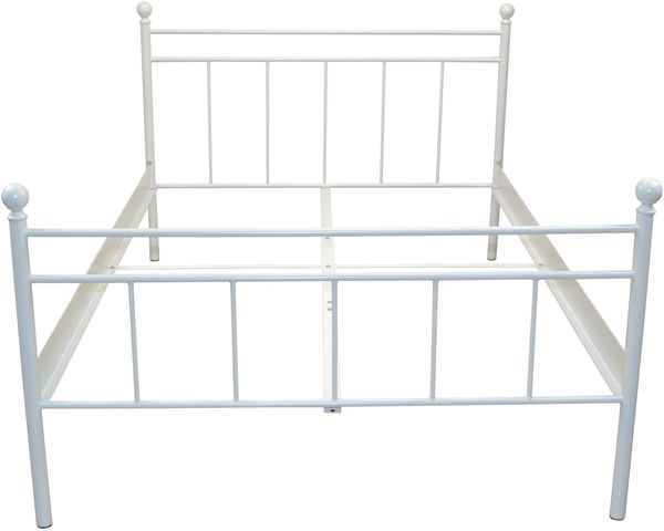 Metallbett 180x200 Weiß Landhausstil Bettgestell Doppelbett stabil pulverbeschichtet Bild 2