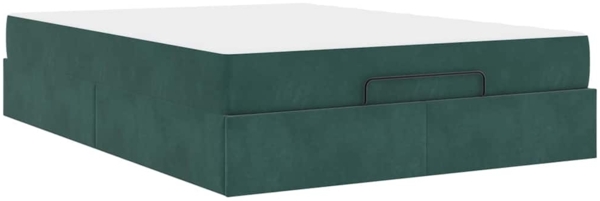vidaXL Bettgestell Dunkelgrün 160 x 200 cm Samt 3399573