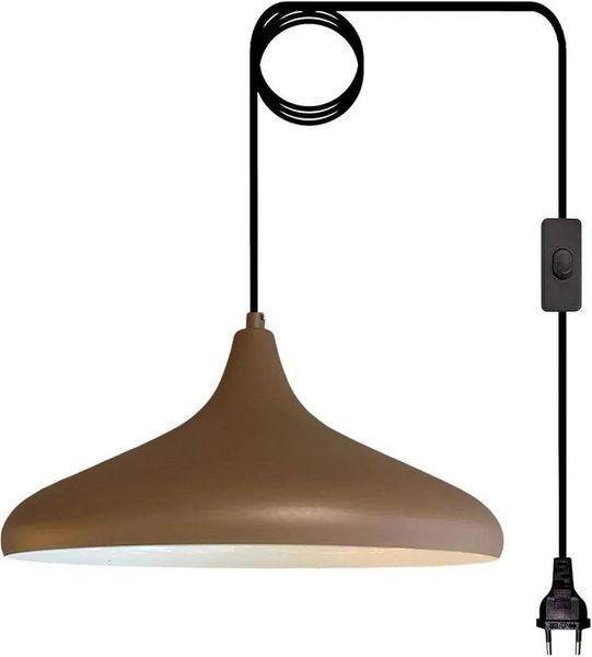Bamyum Pendelleuchte Champion Pendelleuchte mit Stecker 35 cm, Metall mit 450 cm Kabel, ohne Leuchtmittel