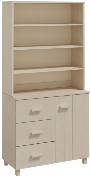 vidaXL Highboard Massivholz Kiefer Honigbraun