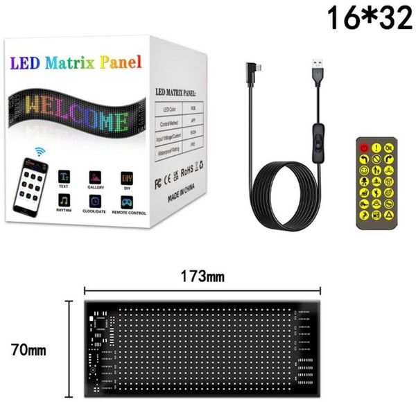 VIVIHEYDAY LED Nachtlicht Devil Eyes Light, Led Anzeige Programmierbar Led Laufschrift, Leuchtreklame Personalisiert Leuchtschild für Text, Graffiti, Smart App, Bluetooth USB 5V