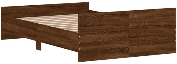 vidaXL Bettgestell mit Kopf- und Fußteil Braun Eiche-Optik 120x200 cm 3203746 Bild 7