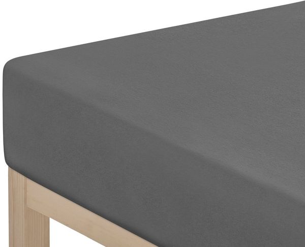 OTTO home Spannbettlaken Topper Basic, in Gr. 90x200, 140x200 oder 180x200 cm, Microfaser-Jersey, Gummizug: rundum, (1 Stück), Baumwolle, Matratzen bis 8 cm Höhe, Bettlaken, Spannbetttuch, Laken