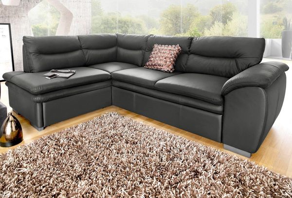 COTTA Ecksofa Leandra L-Form, wahlweise mit Bettfunktion & Bettkasten