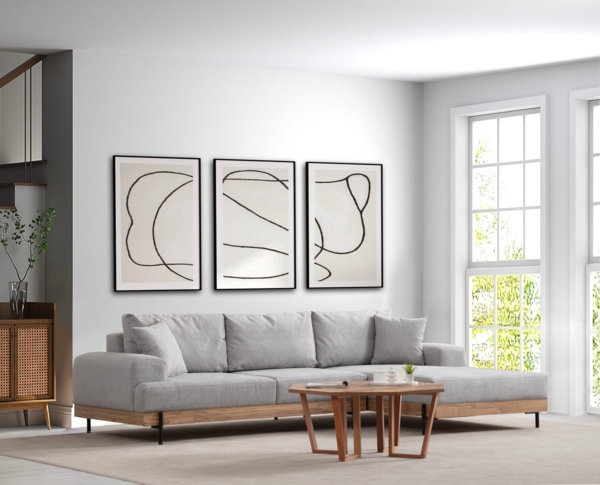 Ecksofa, 'Eti', 78 x 170 x 280, Grau Bild 2