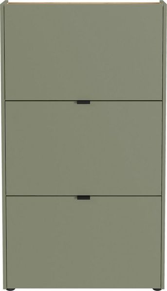 Germania Schuhschrank 3235-629, in Taupegrün/Navarra-Eiche-Nb, mit Klappendämpfung, 71 x 126 x 22 cm (BxHxT) Bild 3