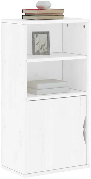 vidaXL Beistellschrank ODDA Weiß 40x24x79 cm Massivholz Kiefer 4103596