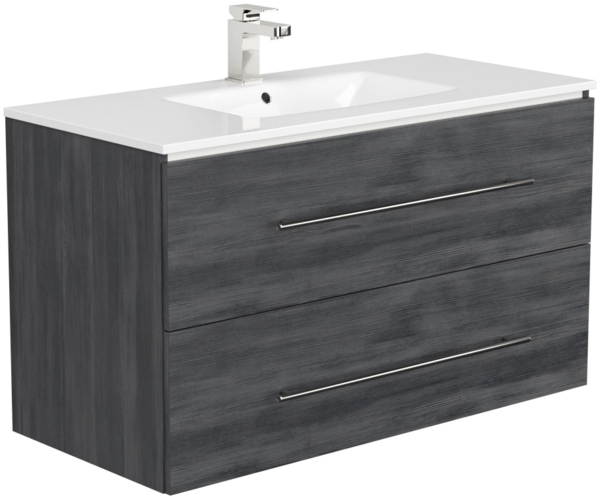 Badmöbel Firenze 100 SoftClose Graphit gemasert : Grafit