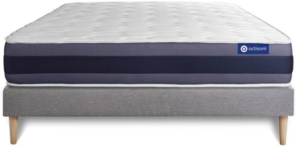 Actilatex morpho matratze 130x190 cm + Bettgestell mit lattenrost - Dicke : 24cm - Latex und Memory-schaum - H3