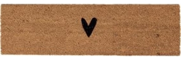 Clayre & Eef Fußmatte Fußmatte HEART natur mit schwarzem Herz 75x22cm Kokos PVC BHSMC Bild 4