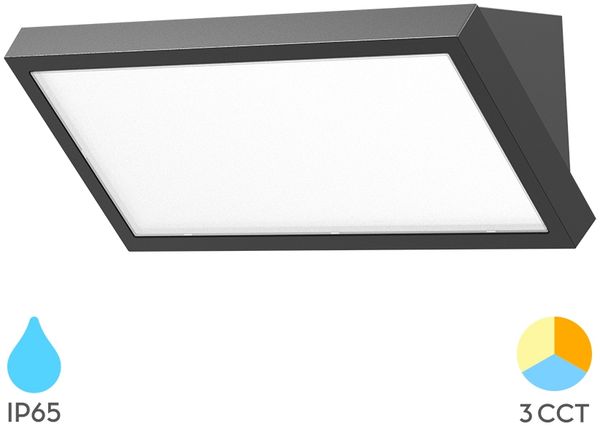 LED Außenwandlampe Wandlampe Wandleuchte Außen Fassade 20W IP65 3in1 CCT Farbwahl