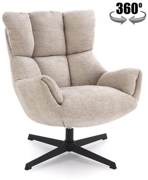 Lookway Drehsessel COZY 360° Polstersessel für Wohnzimmer, Breite: 72 cm