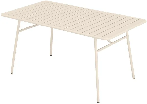 Vente-unique - MIRMANDE Garden dining set Metall Beige - B 80 cm x H 74,5 cm x L 160 cm