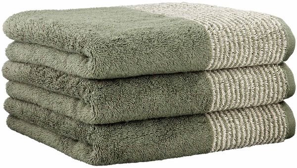 CAWÖ Gästetuch, 3er Pack - Luxury Home, C Two-Tone, Walkfrottier Field 30x50cm