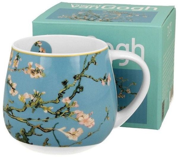 DUO Porcelain Collection Tasse Duo Fassbecher 430ml / Tee / Kaffetasse, Becher, Mug, Barrel, 1-tlg, Porzellan Tasse, Becherfass MANDELBLÜTE - ALMOND BLOSSOM inspiriert von Van Gogh